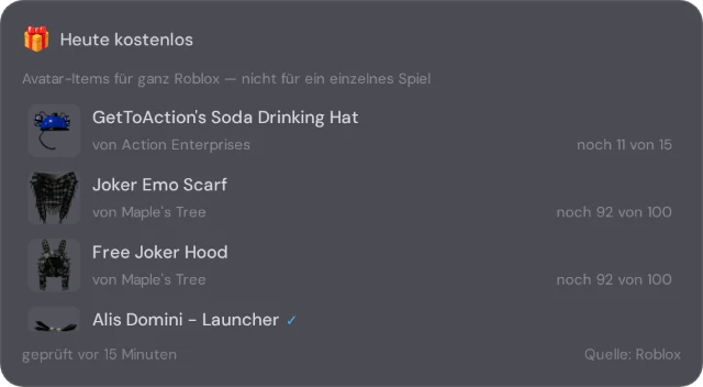 Heute kostenlos — das Widget in NX1